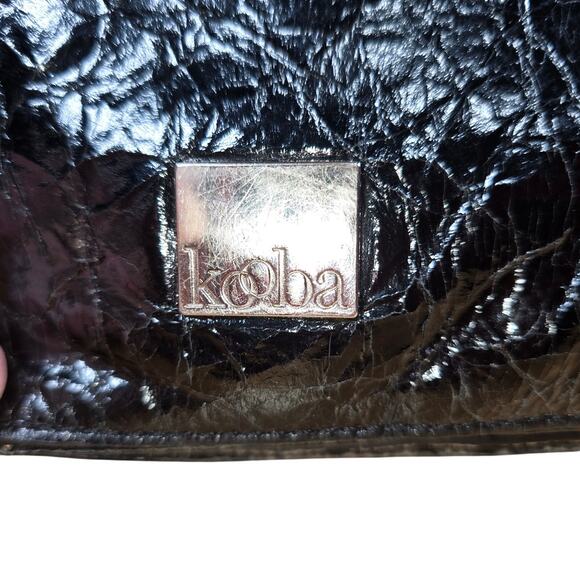 Black Original Large Kooba Black Patent Leather Messenger/Crossbody/Computer Bag - Picture 7 of 7